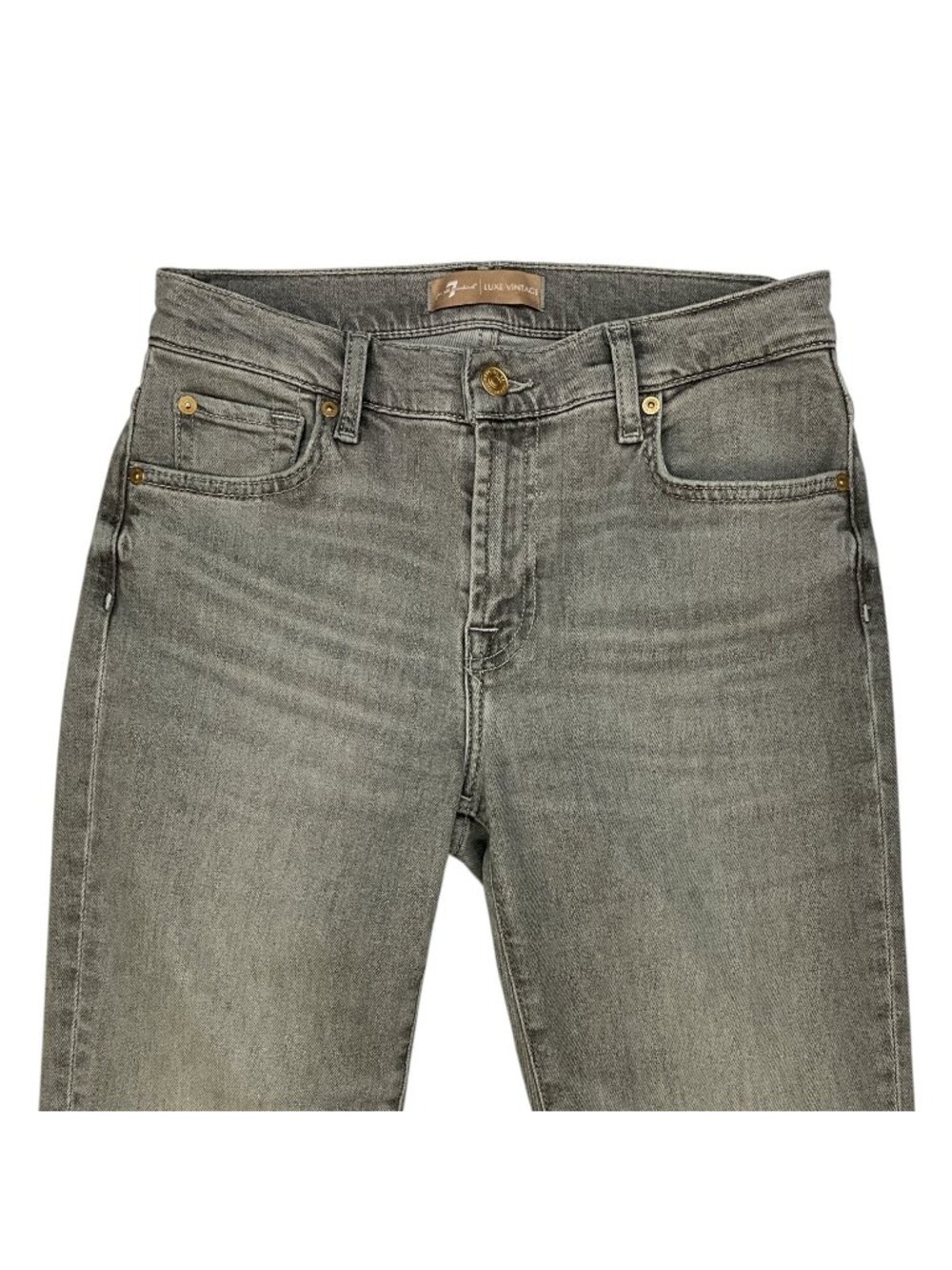 7 For All Mankind 7FAM Bootcut Mid Rise Jean 28 Gray - Picture 7 of 13
